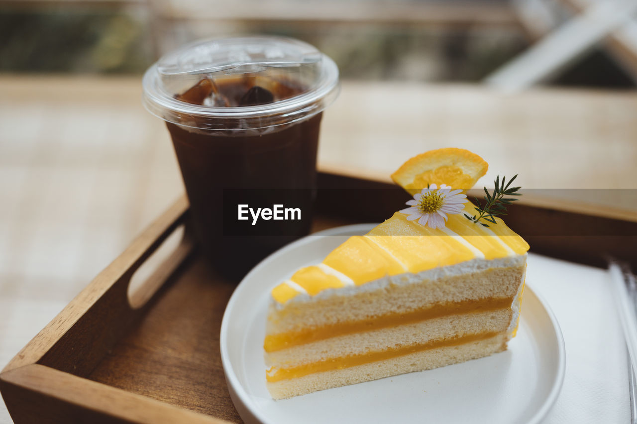 high angle view of food on table