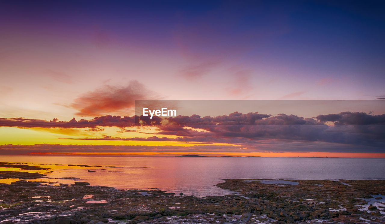 SCENIC VIEW OF SEA AGAINST DRAMATIC SKY