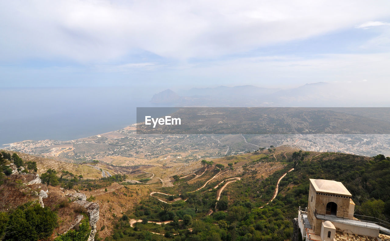 High angle view of city