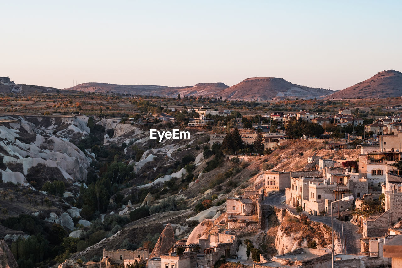 High angle view of townscape against sky