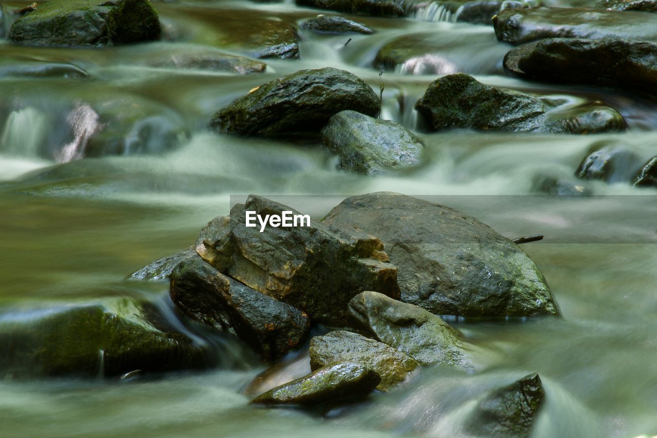 Scenic view of waterfall