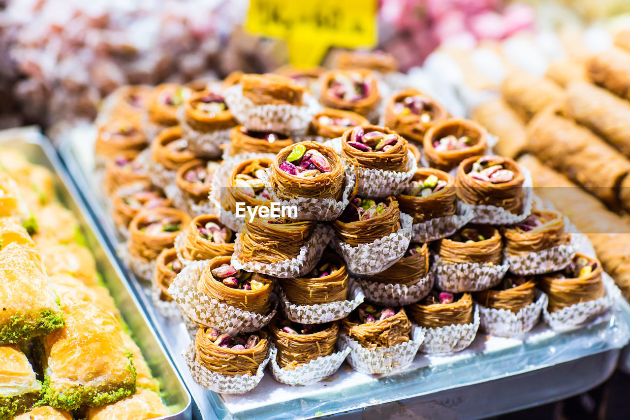 CLOSE-UP OF CHOCOLATE CAKE FOR SALE