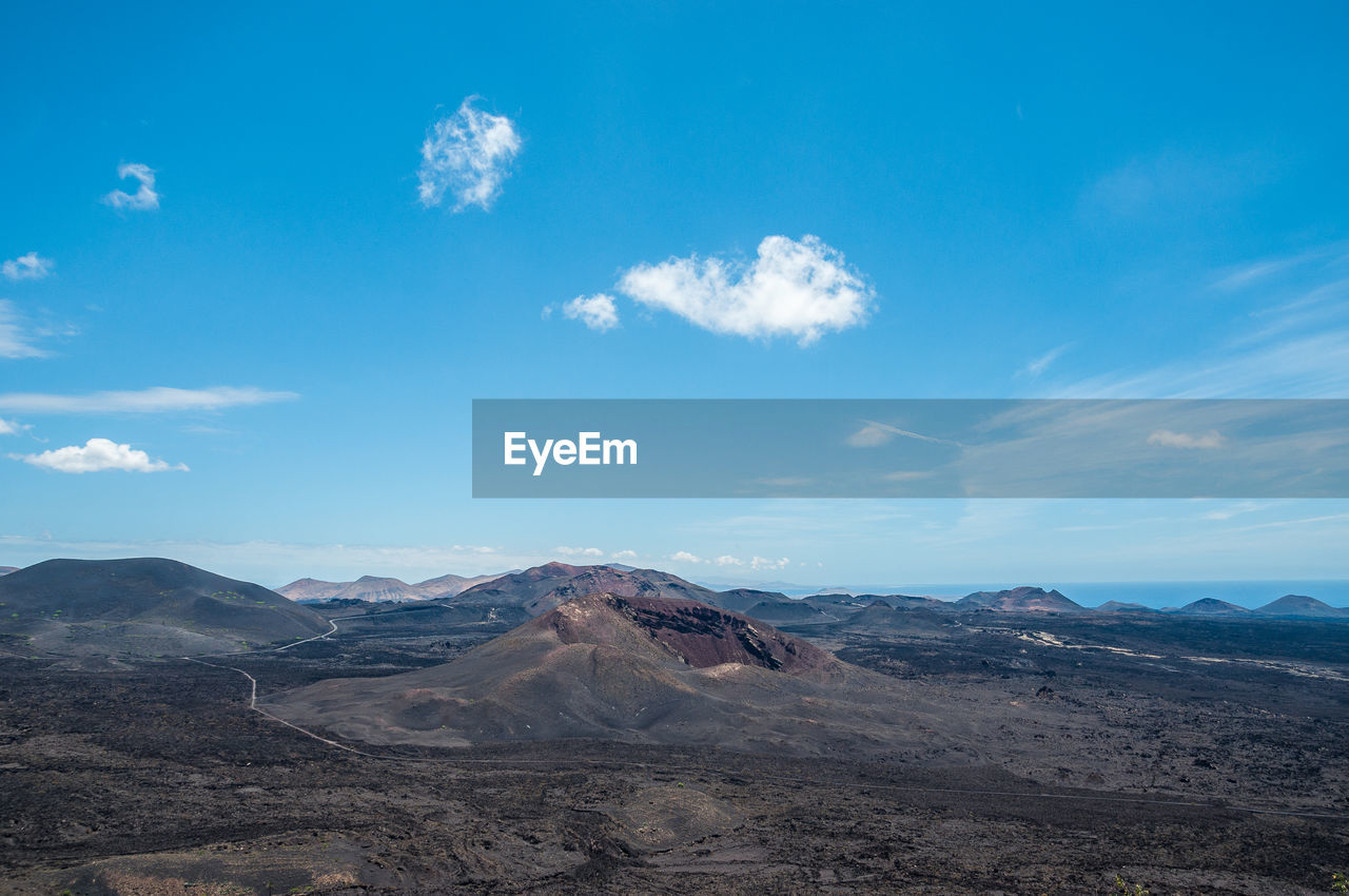 Scenic view of desert against sky