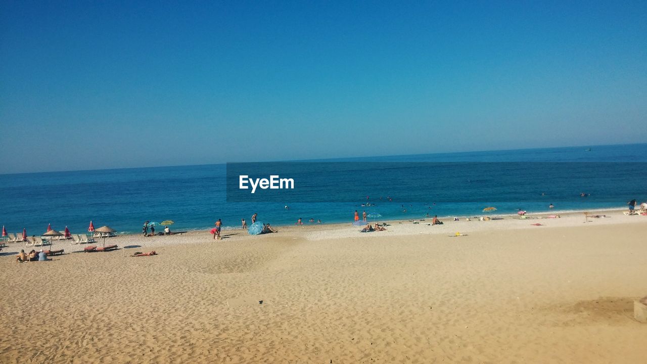 SCENIC VIEW OF BEACH AGAINST CLEAR SKY