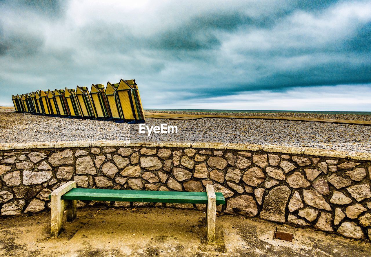 BENCH AGAINST THE WALL