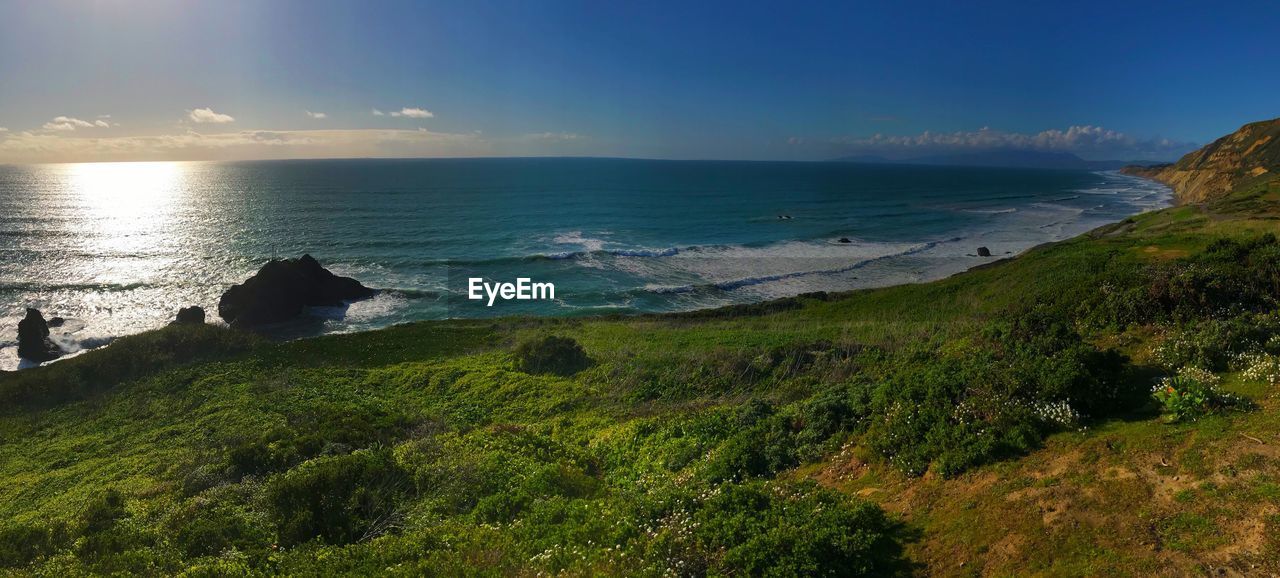 Scenic view of sea against sky