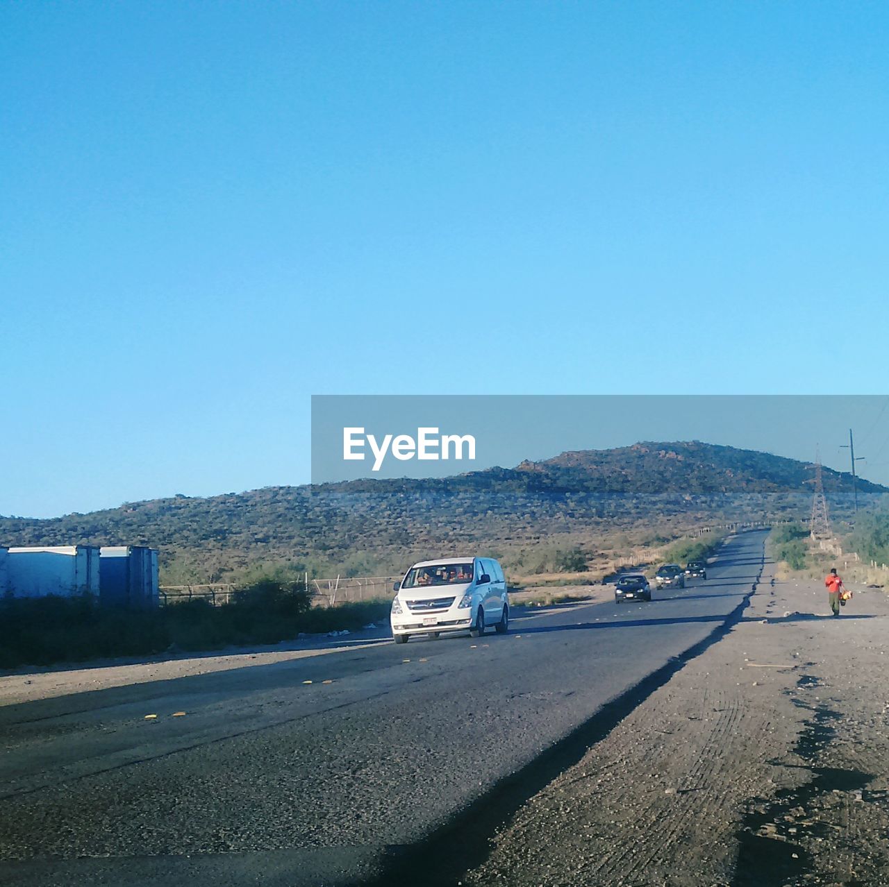 VIEW OF ROAD AGAINST CLEAR SKY