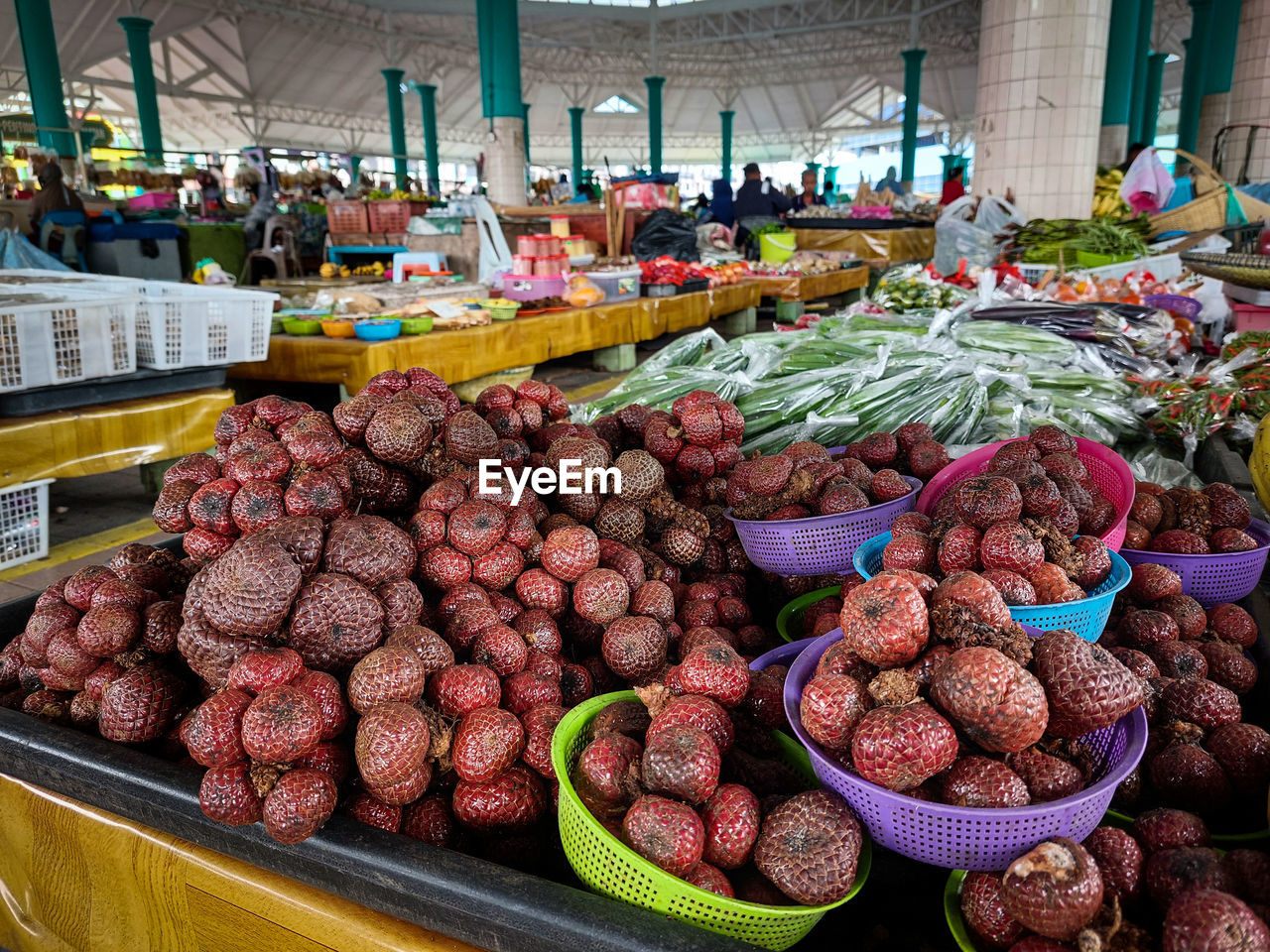 high angle view of vegetables for sale at market stall