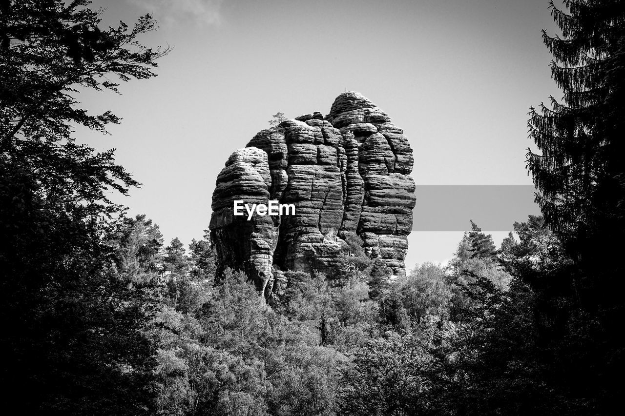 View of rock against sky