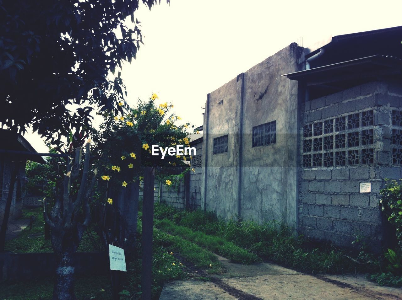 Exterior of house against clear sky