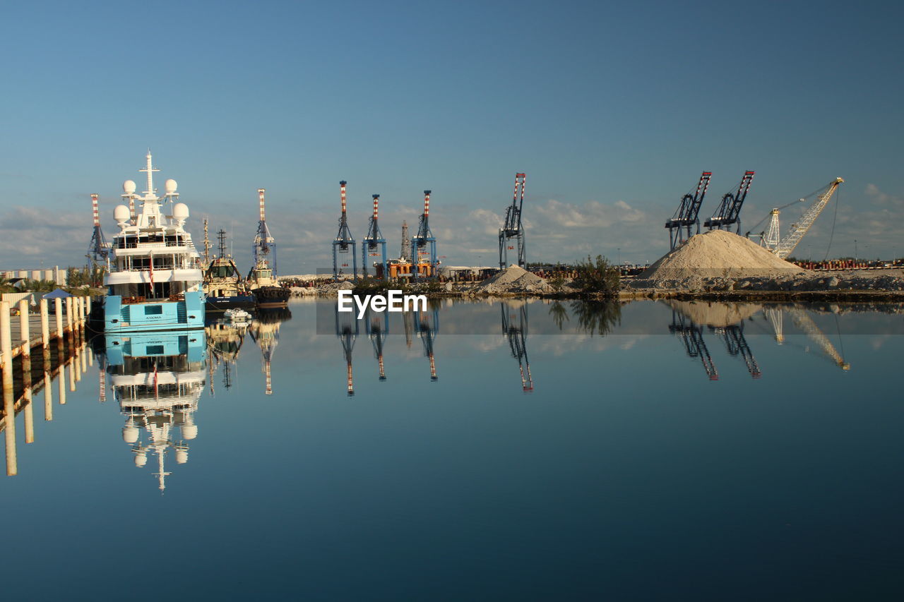 Scenic view of sea against clear sky like a mirror 