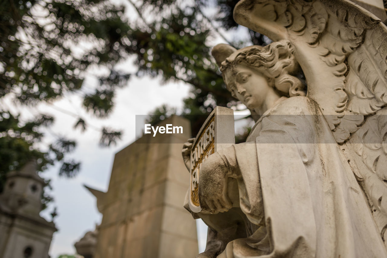 Low angle view of statue