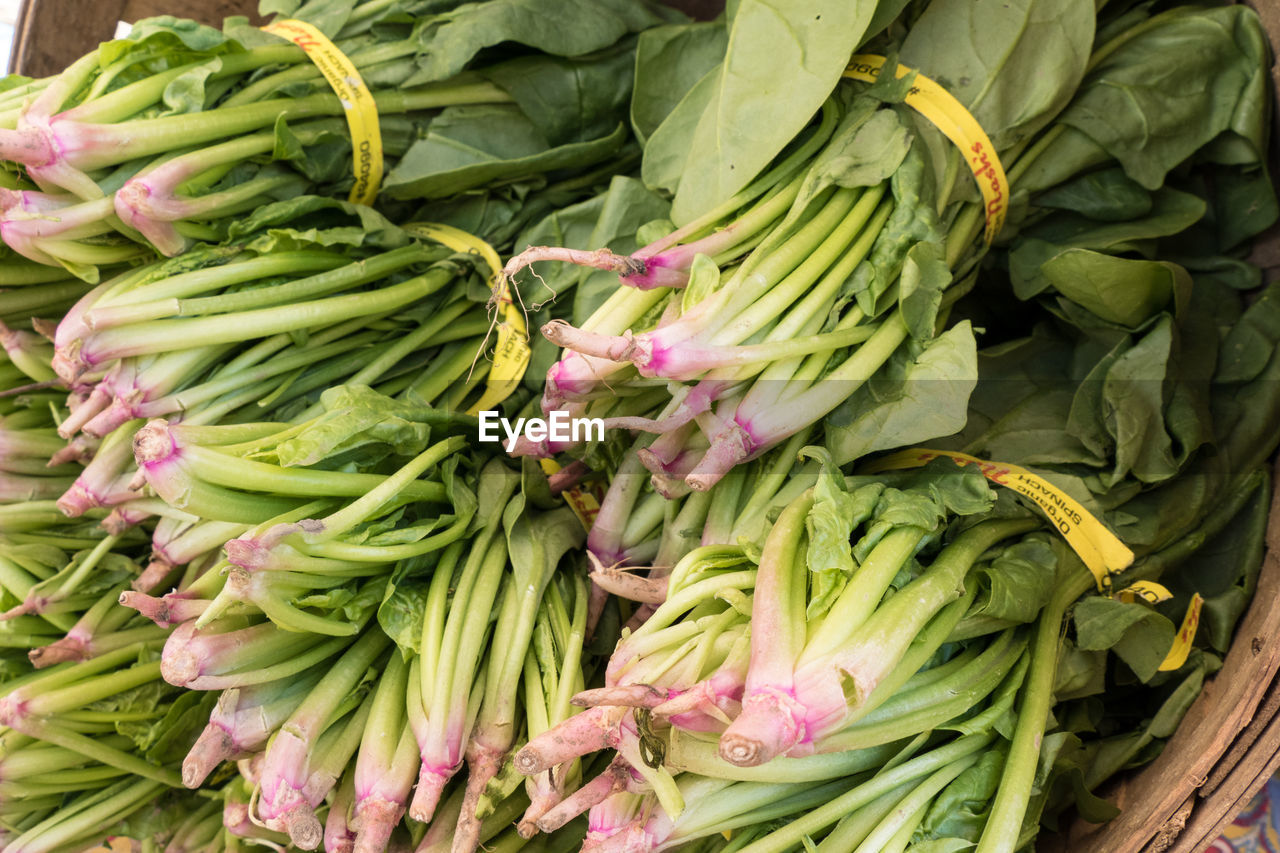 CLOSE UP OF VEGETABLES FOR SALE IN MARKET