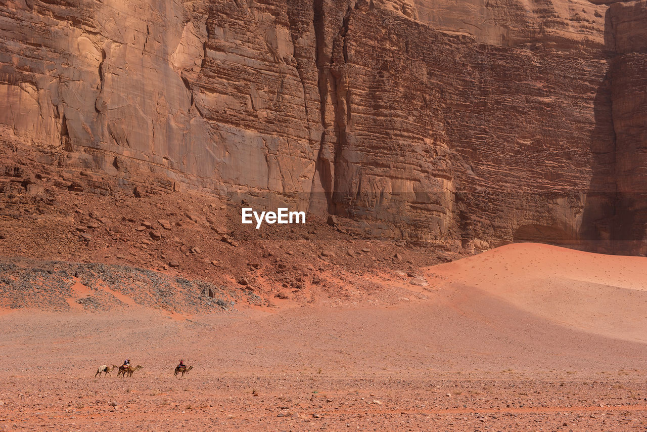 Scenic view of mountains in desert