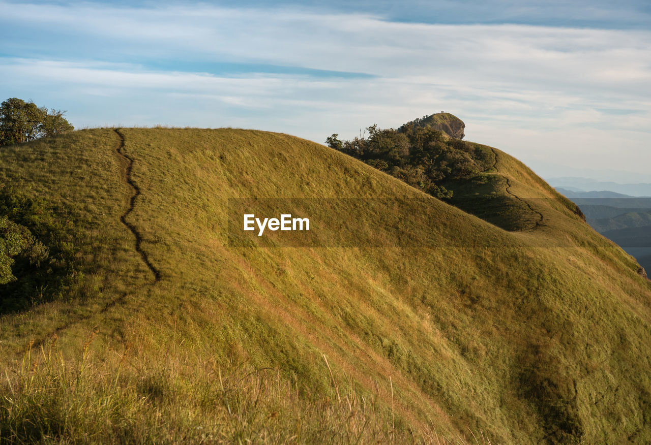 Scenic view of mountain against sky