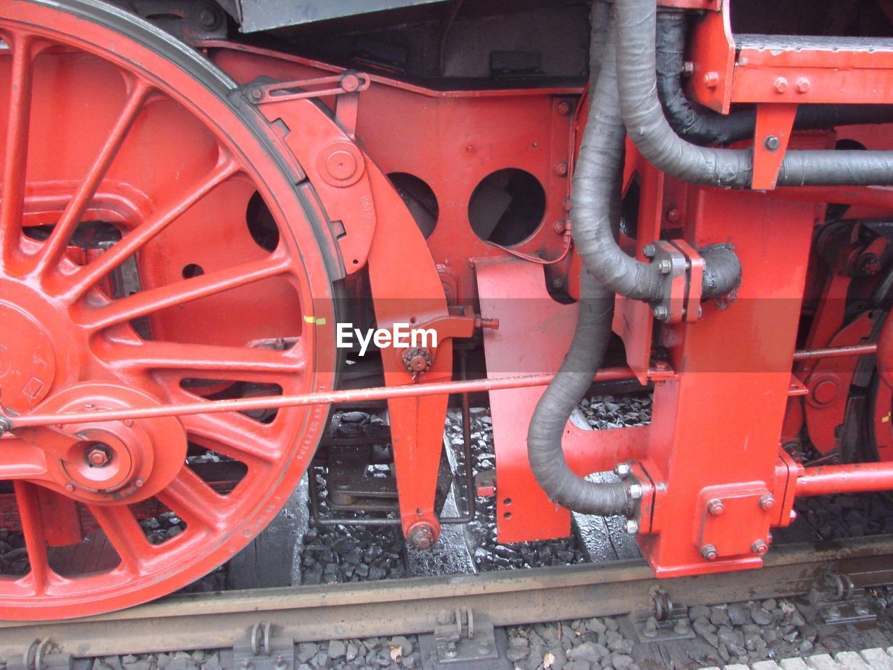 CLOSE-UP OF RED TRAIN