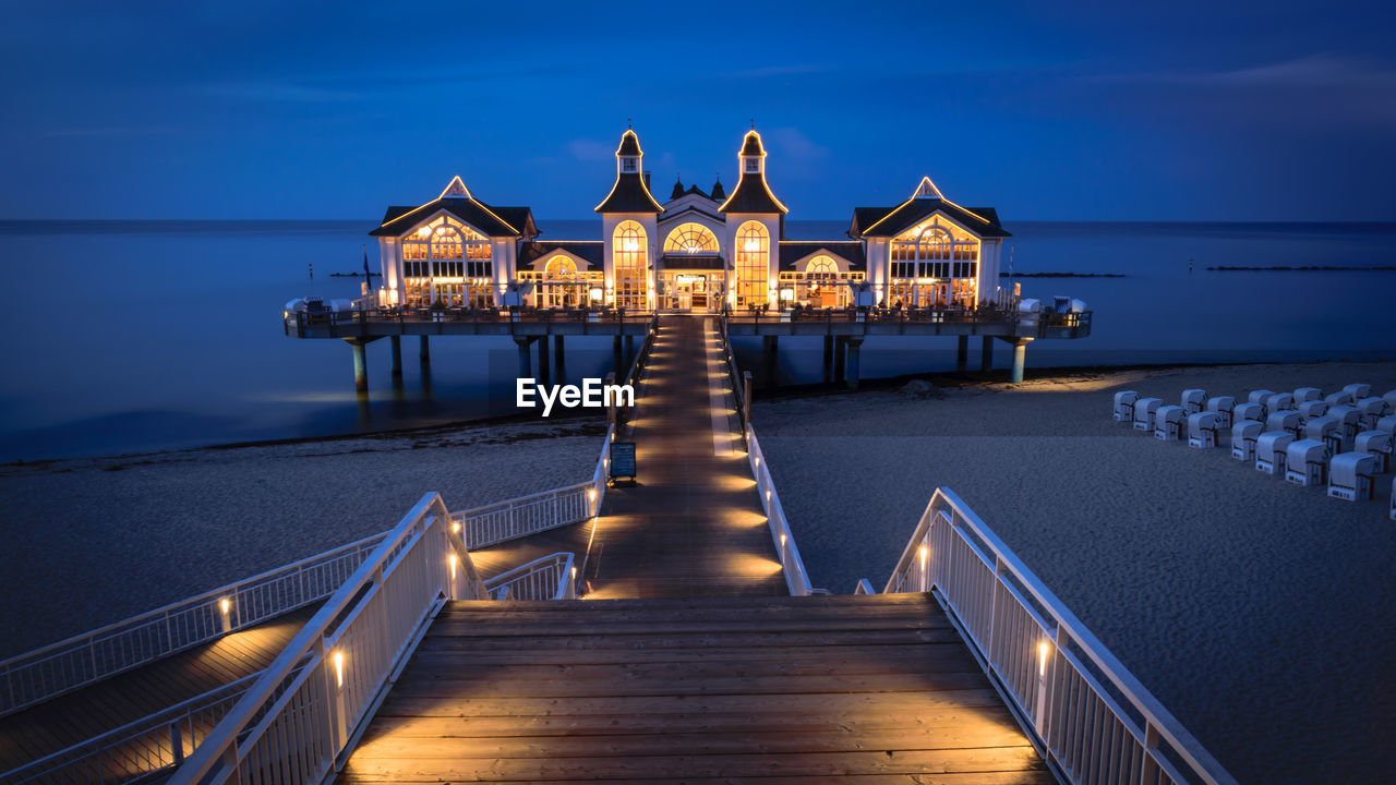 VIEW OF PIER AT NIGHT