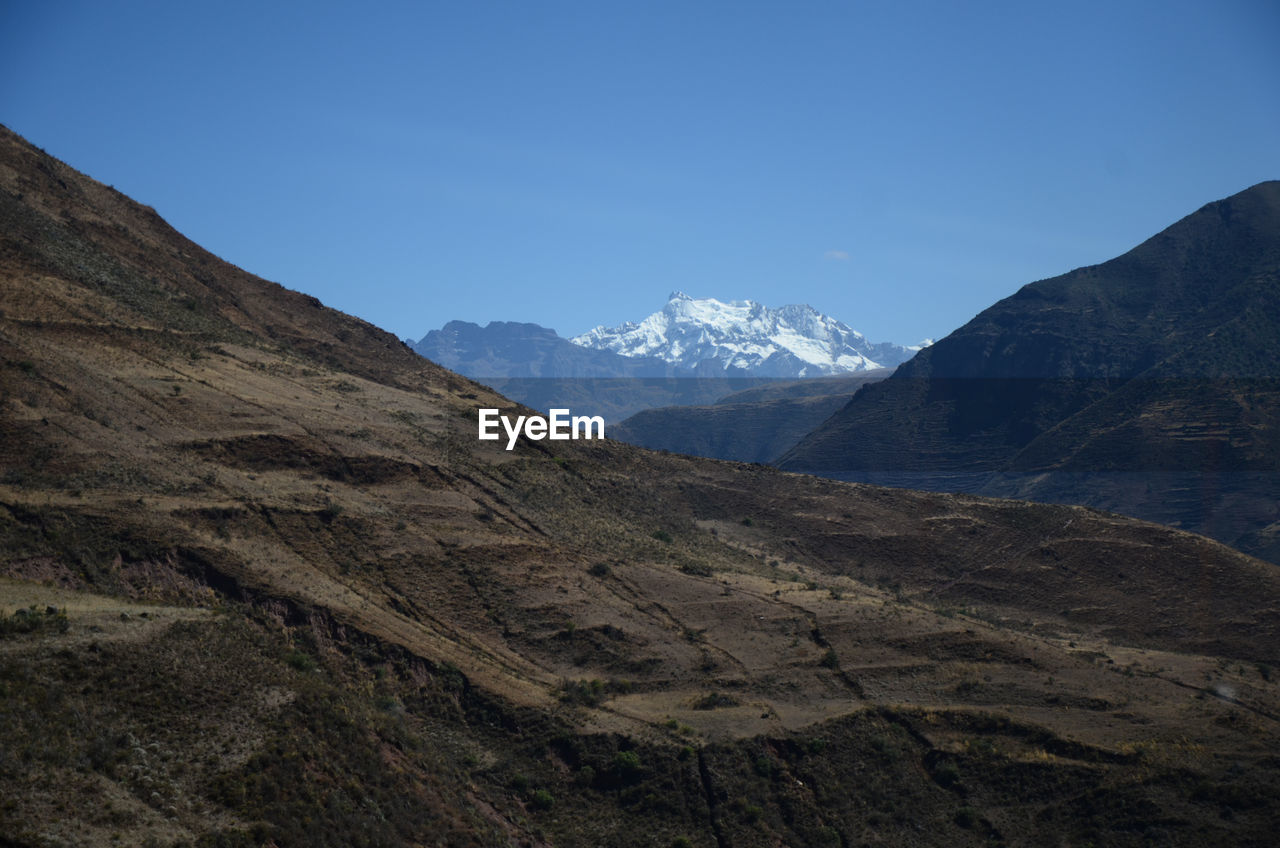 View of valley with mountains