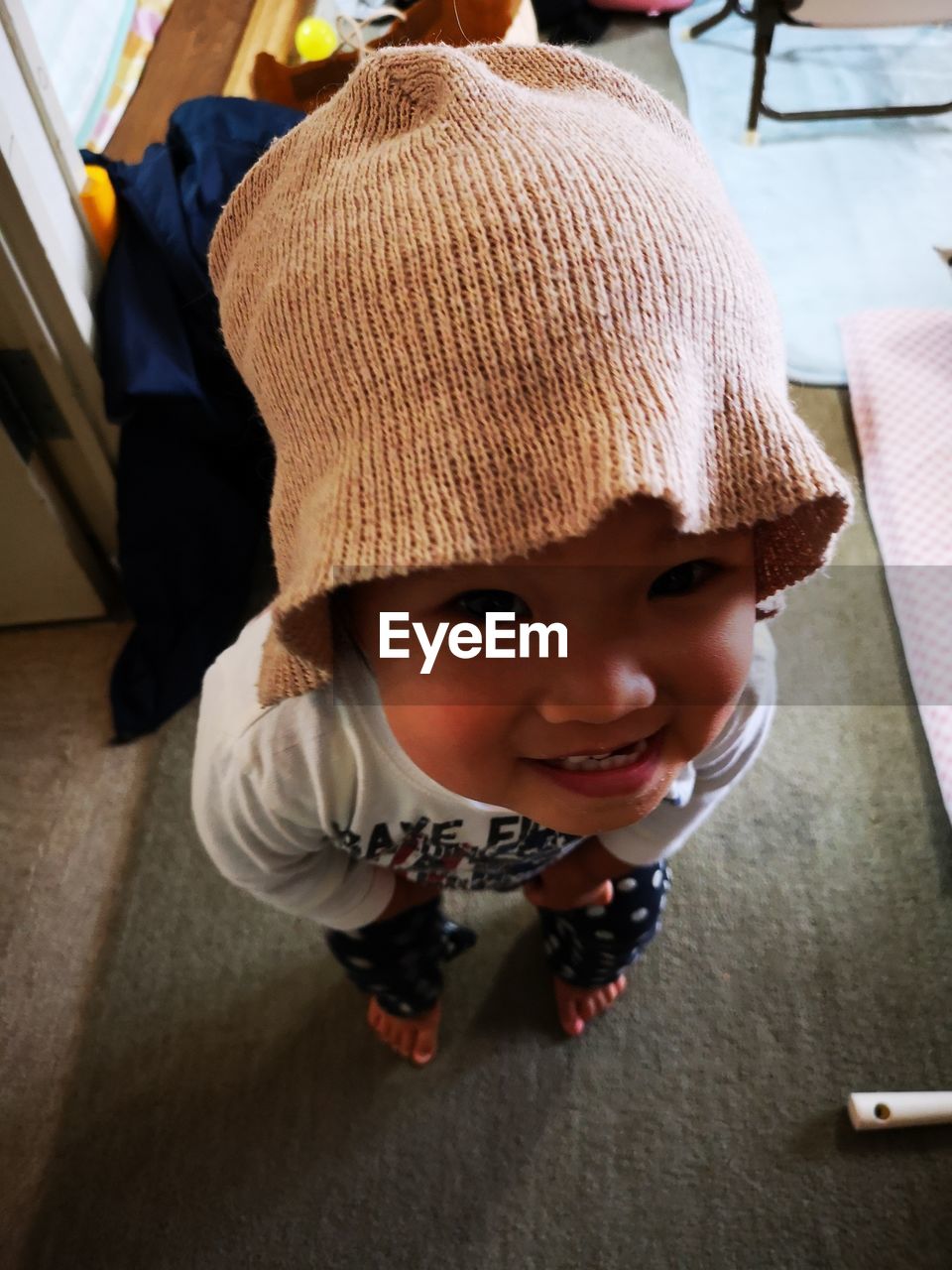 Portrait of smiling boy in hat