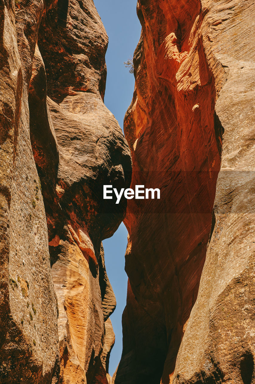 Landscape detail of slot canyons in kanarra falls, utah.