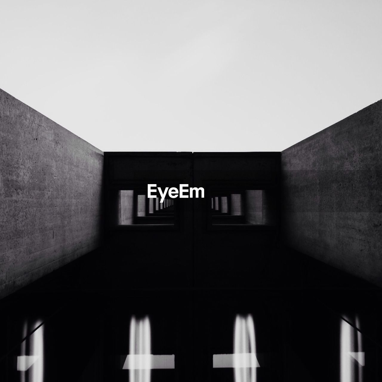 Symmetrical view of modern architecture