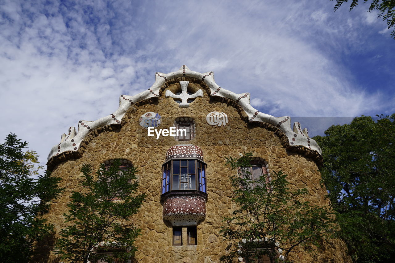 Low angle view of church against sky