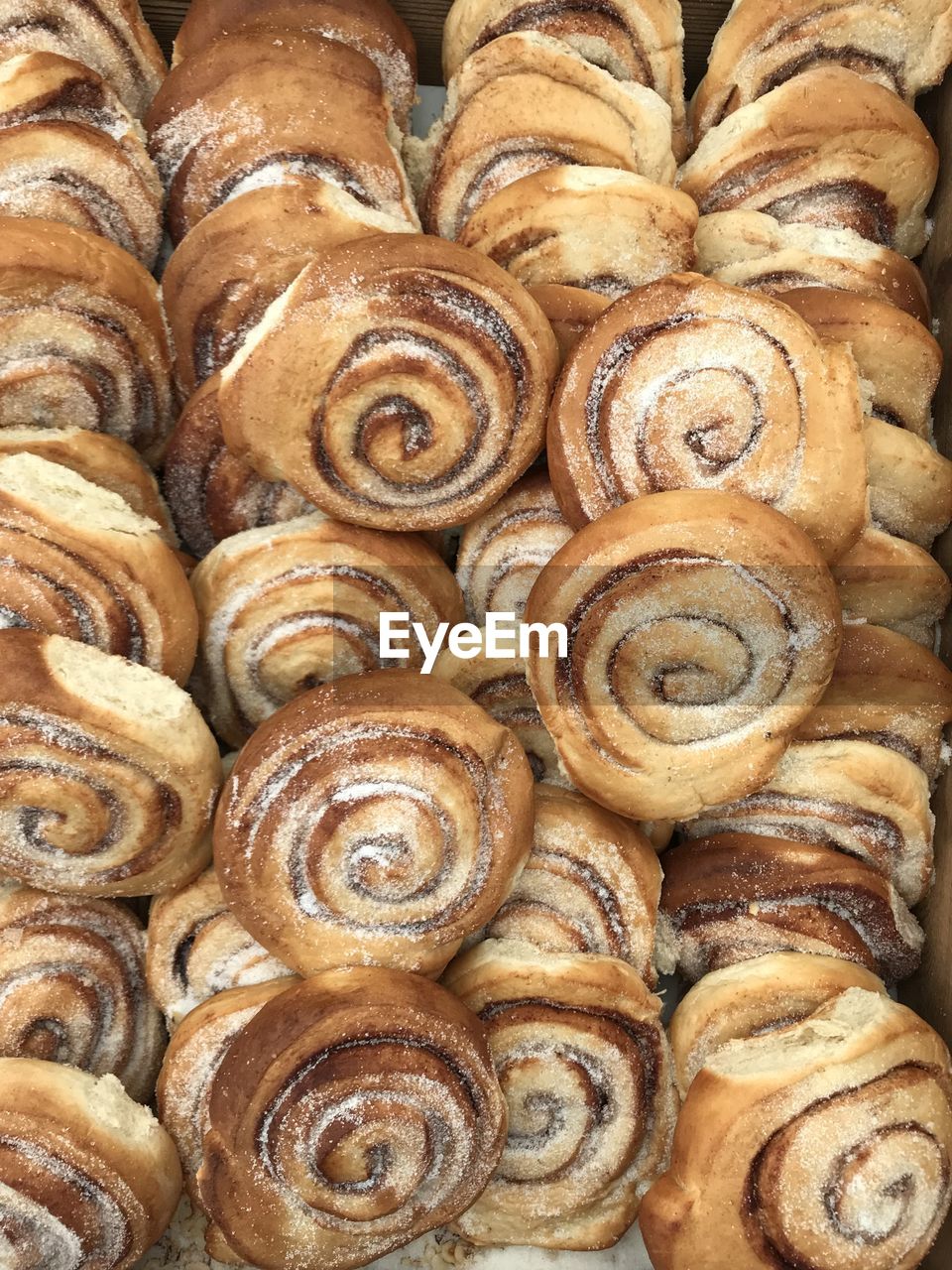 Full frame shot of cinnamon buns