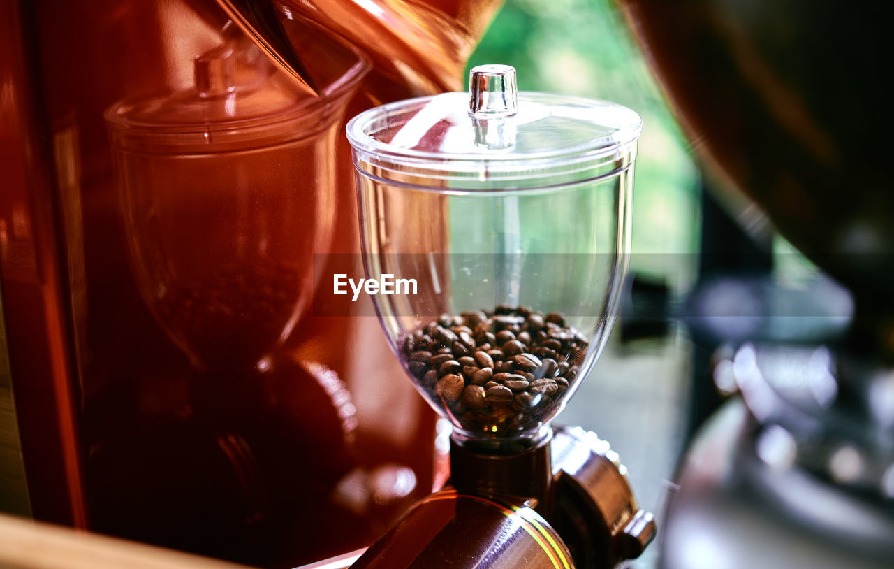 Close-up of coffee grinder 