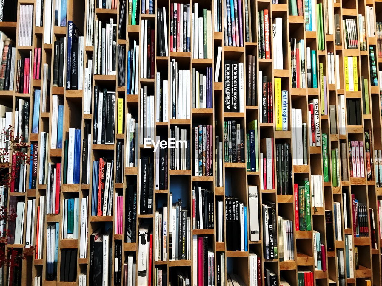 Full frame shot of books in library