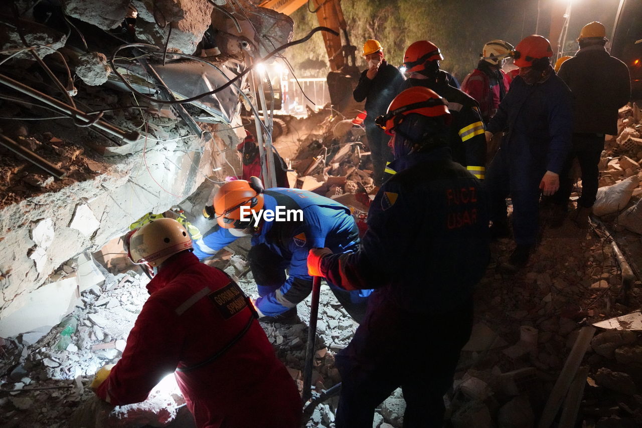 group of people, cave, adult, men, caving, occupation, nature, accidents and disasters, sports, protection, cooperation