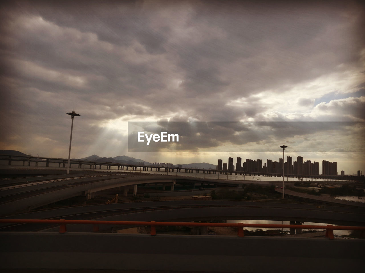 BRIDGE AGAINST SKY IN CITY