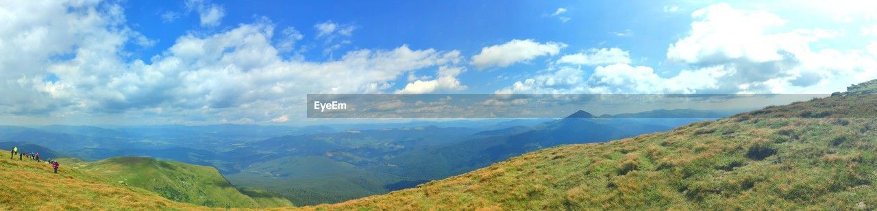 high angle view of landscape against sky