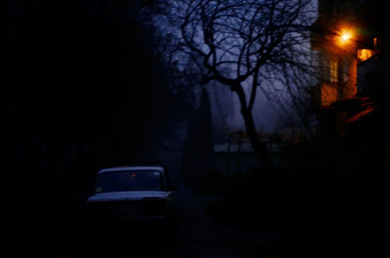 VIEW OF ROAD AT NIGHT