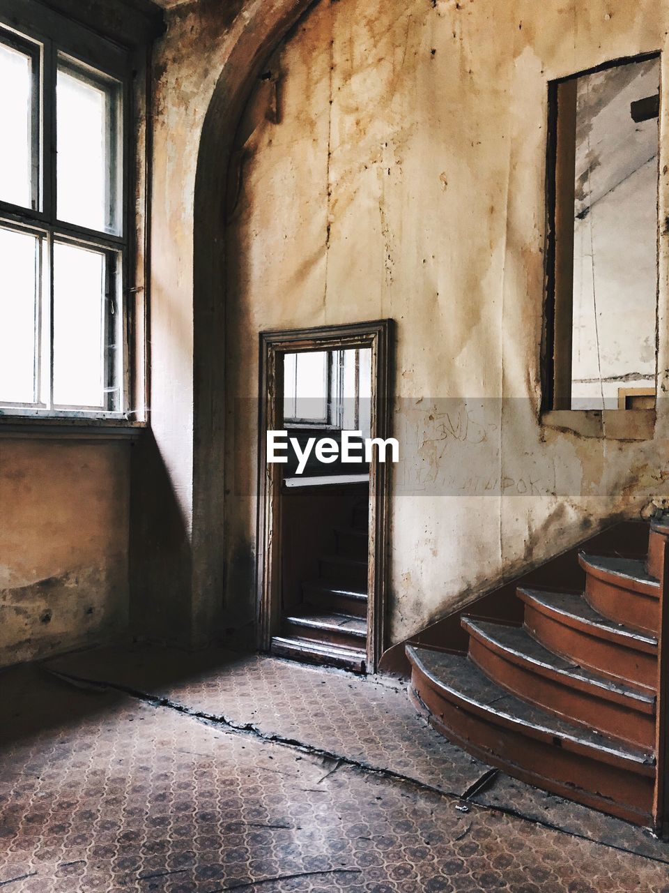 Interior of abandoned house