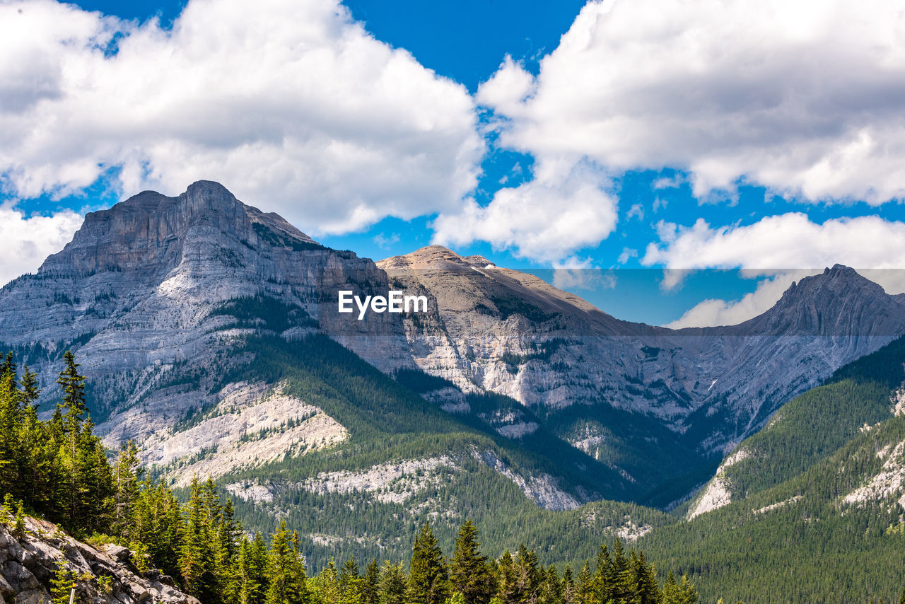 PANORAMIC VIEW OF MOUNTAINS AGAINST SKY