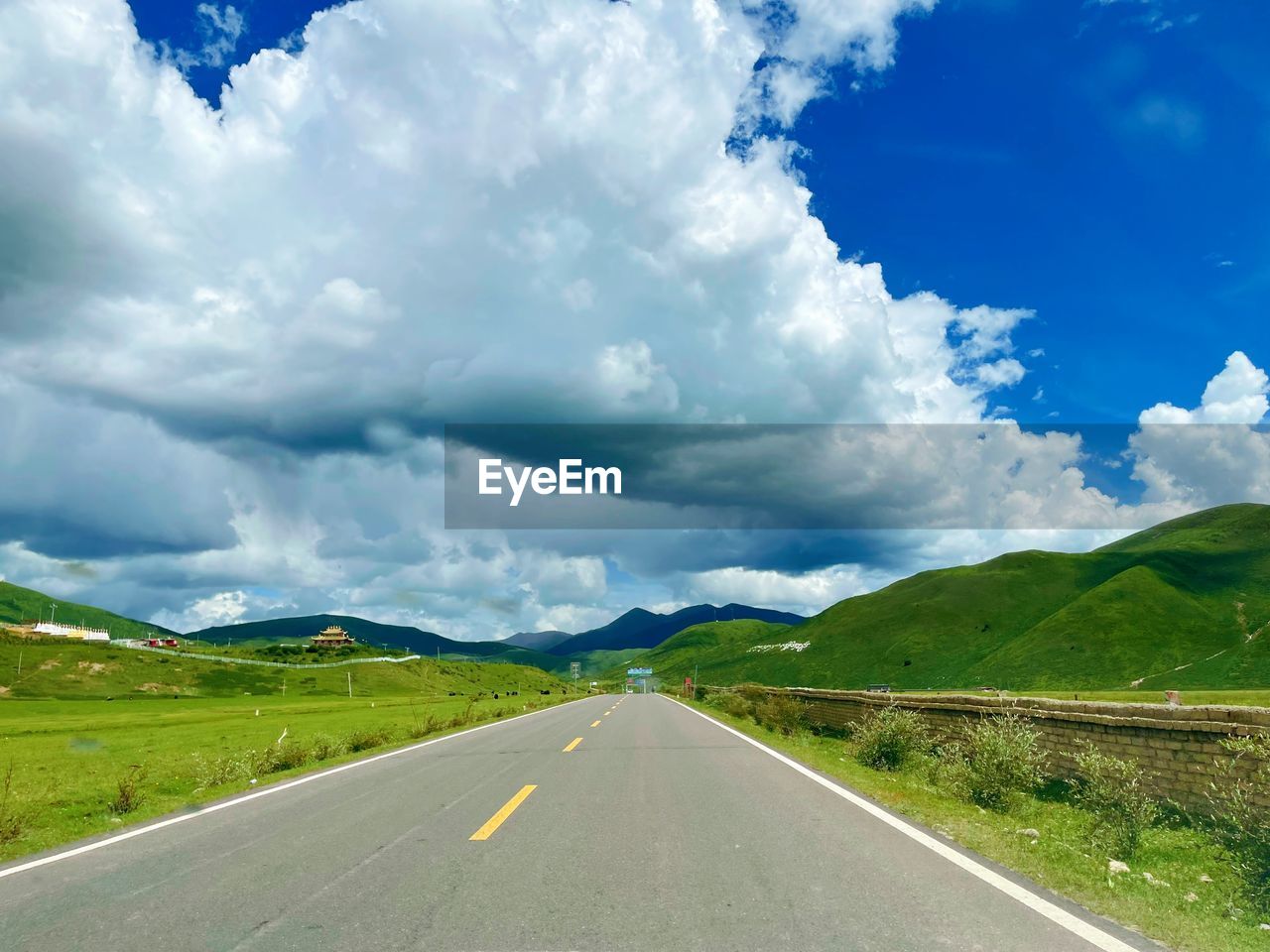 EMPTY ROAD ALONG LANDSCAPE