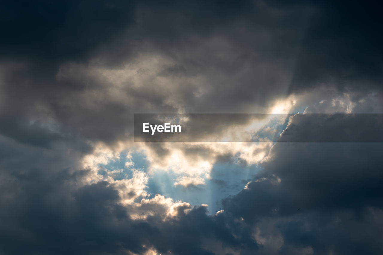 LOW ANGLE VIEW OF STORM CLOUDS