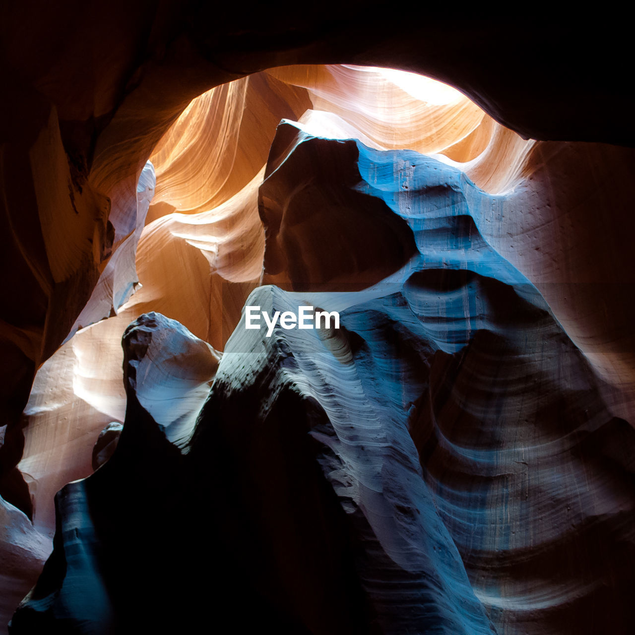 Low angle view of antelope canyon