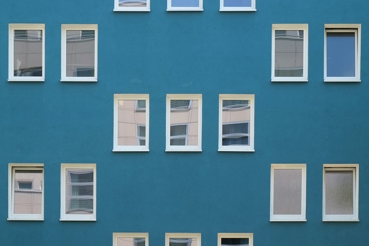 Close-up of windows on wall