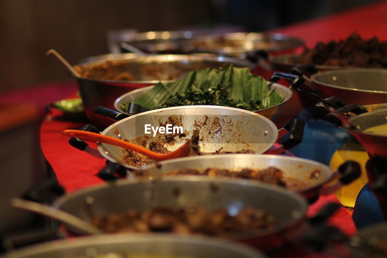 close-up of food on table