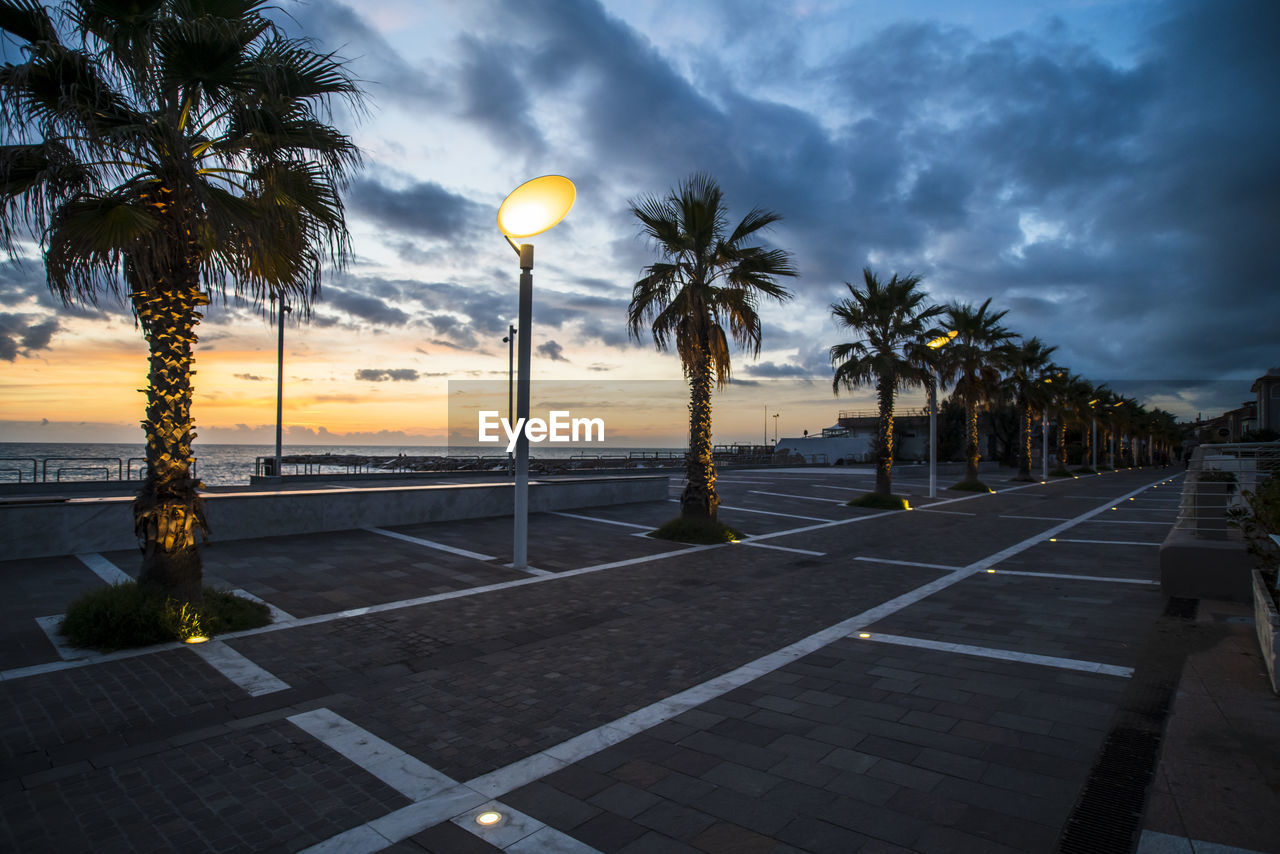 Seafront at sunset marina di cecina livorno tuscany italy