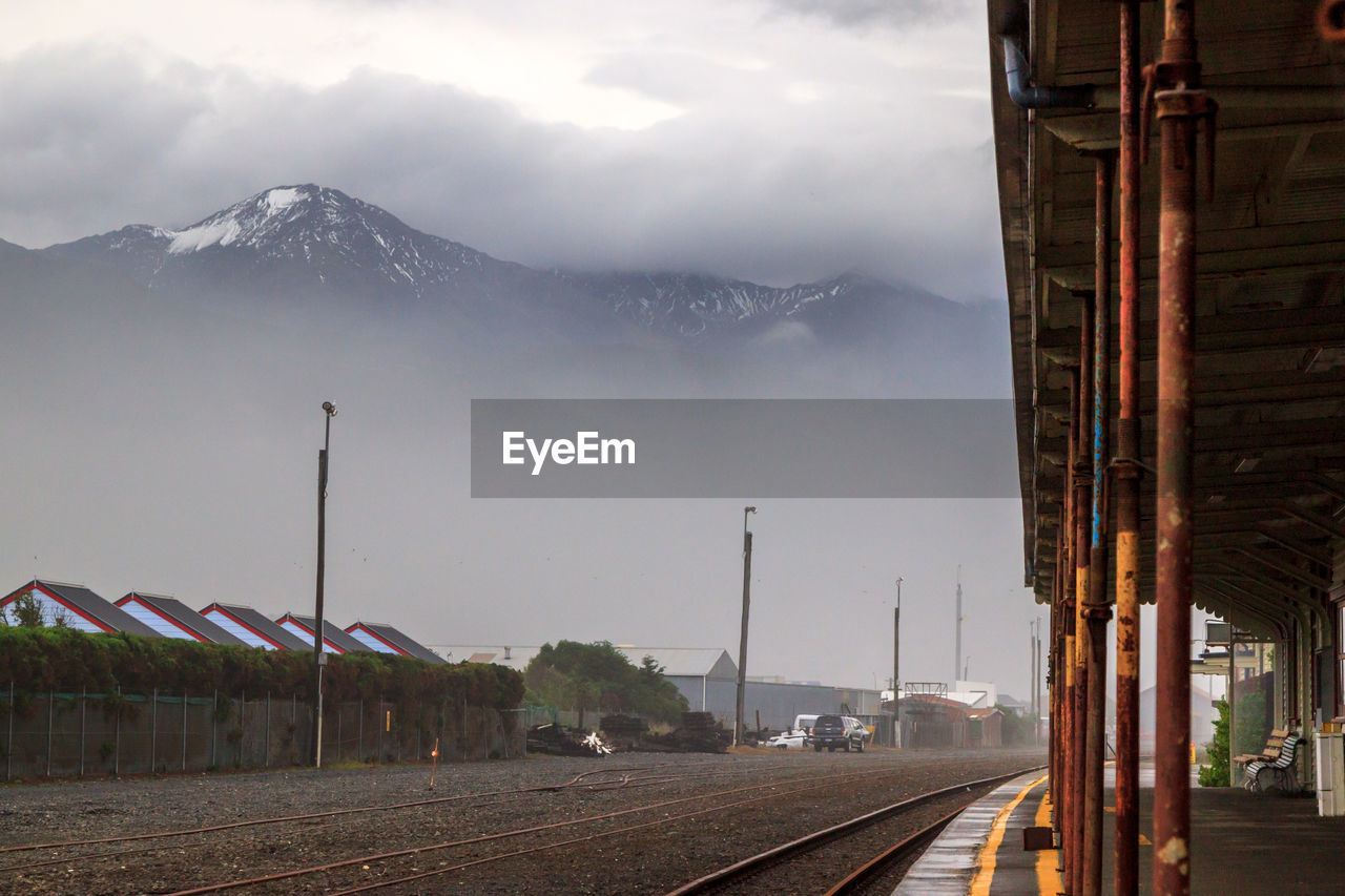 RAILROAD TRACK AGAINST SKY