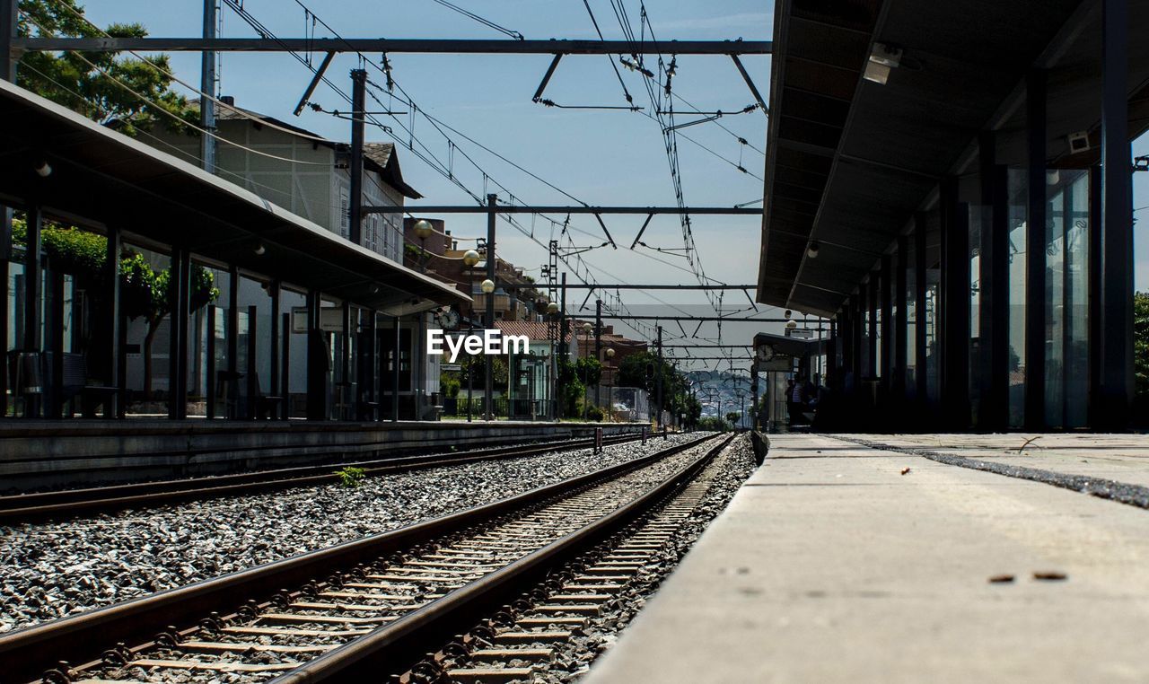 RAILROAD TRACKS AGAINST SKY