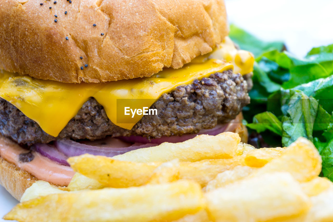 Close-up of fresh homemade fast food