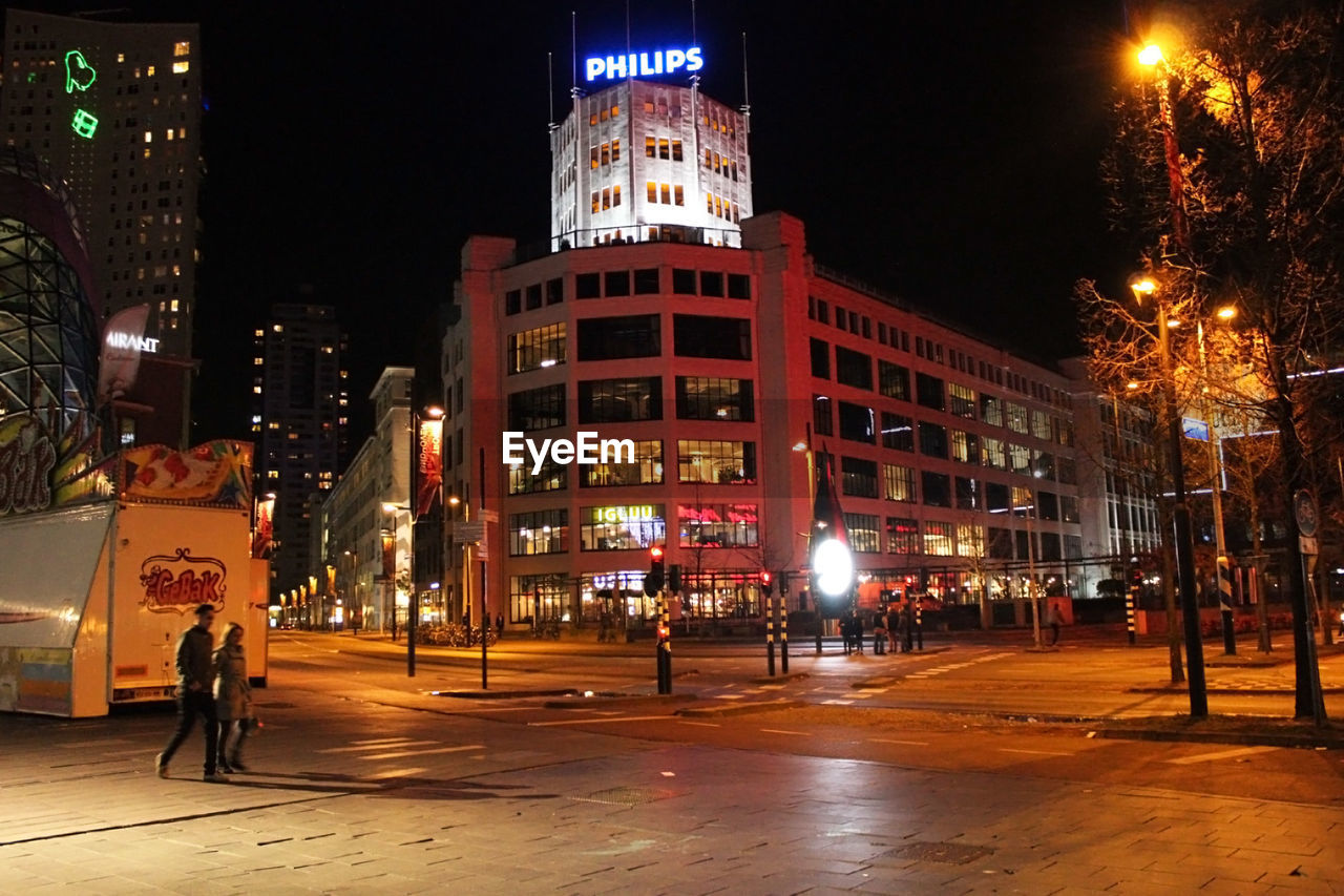 ILLUMINATED CITY AT NIGHT