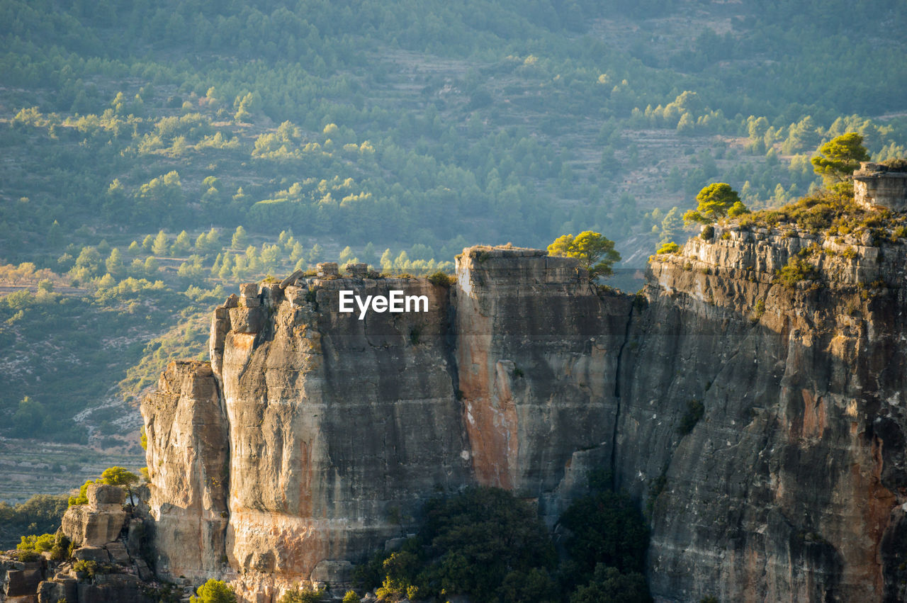 Panoramic view of rock formations