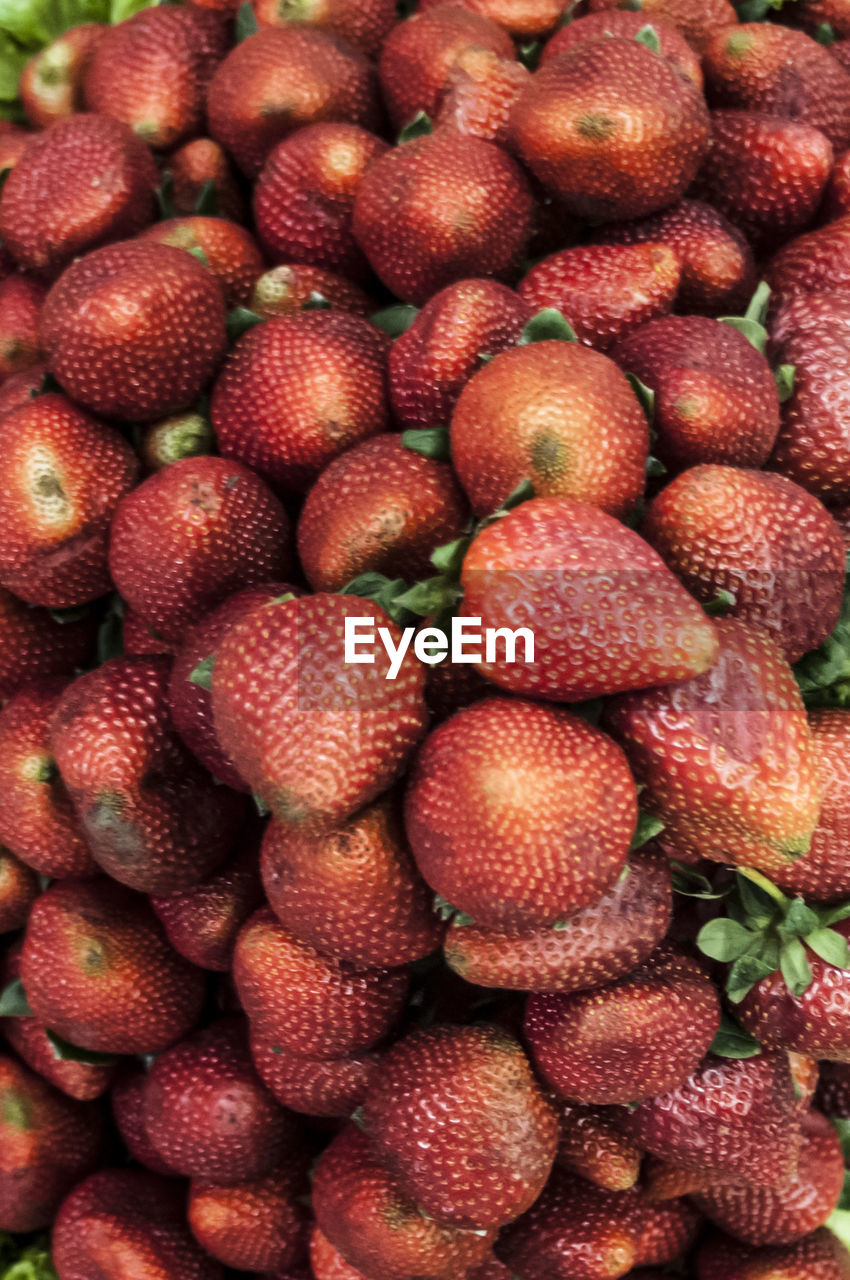 Full frame shot of strawberries