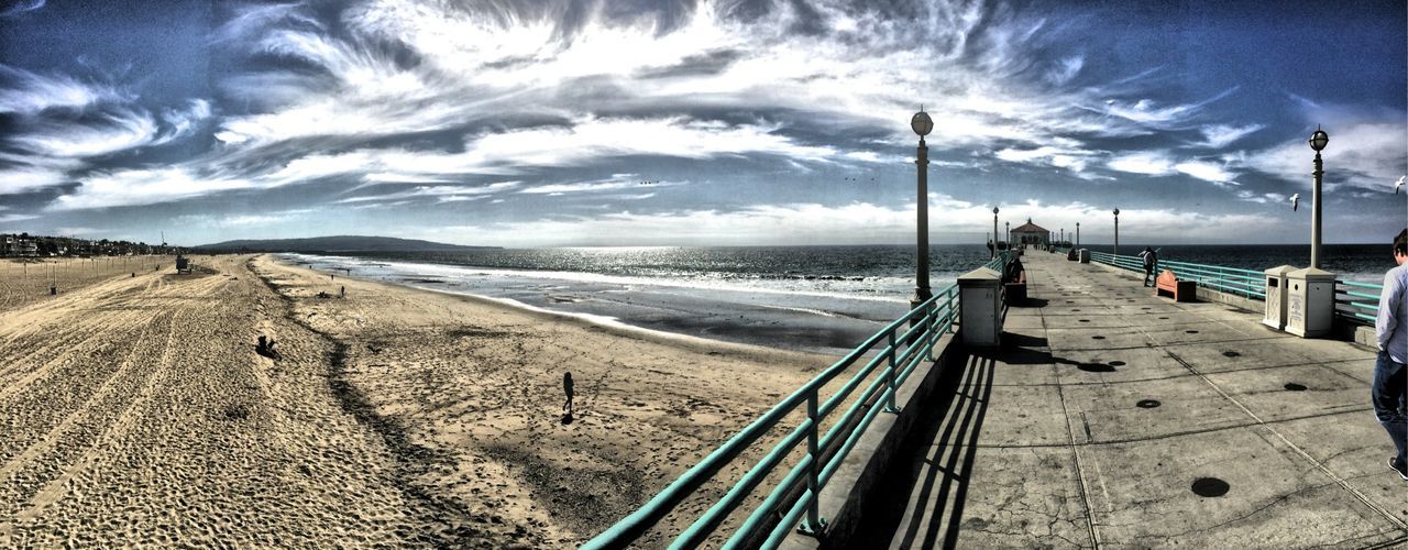 Pier on beach