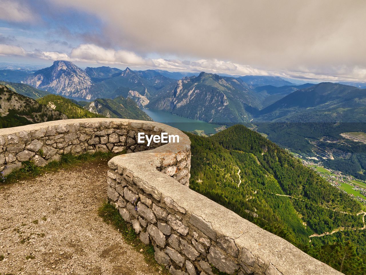 STONE WALL AGAINST MOUNTAIN RANGE