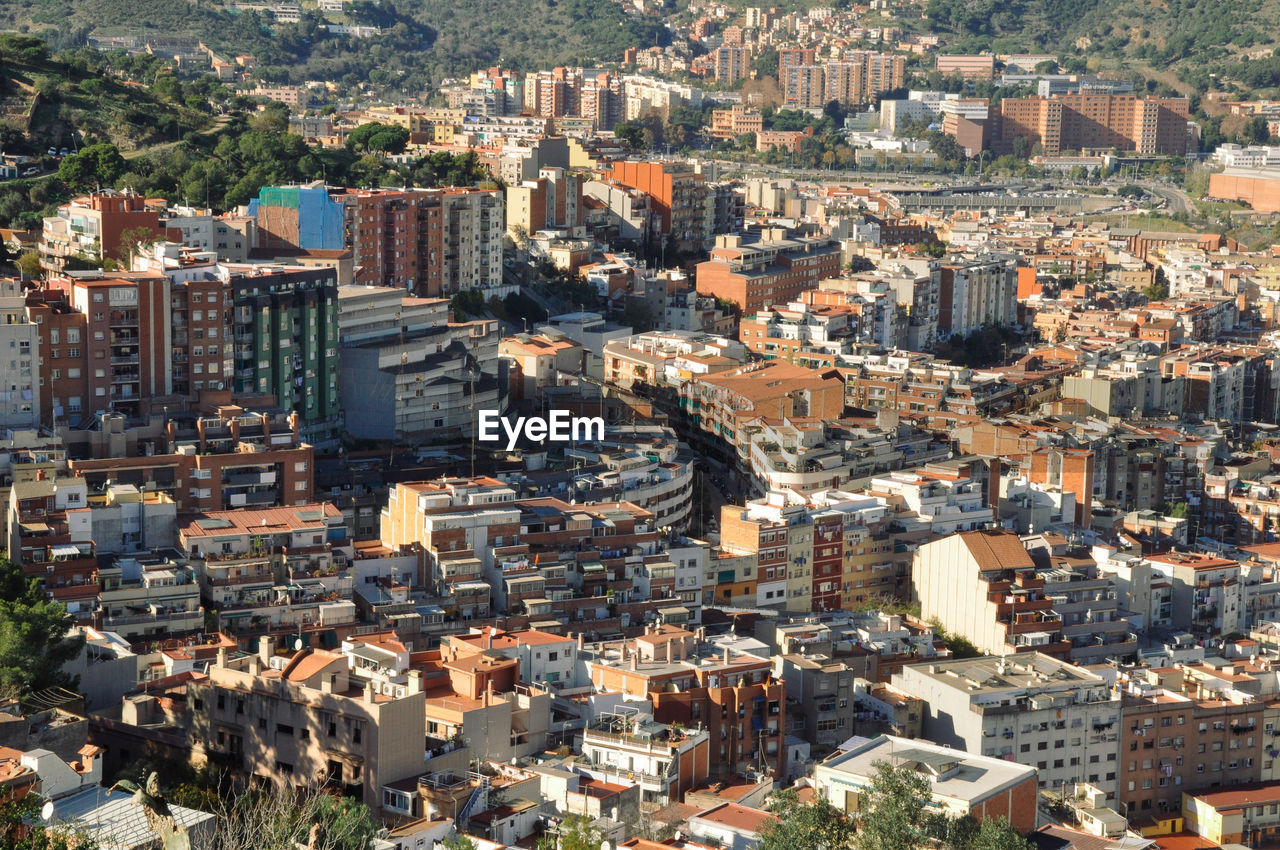 High angle view of cityscape